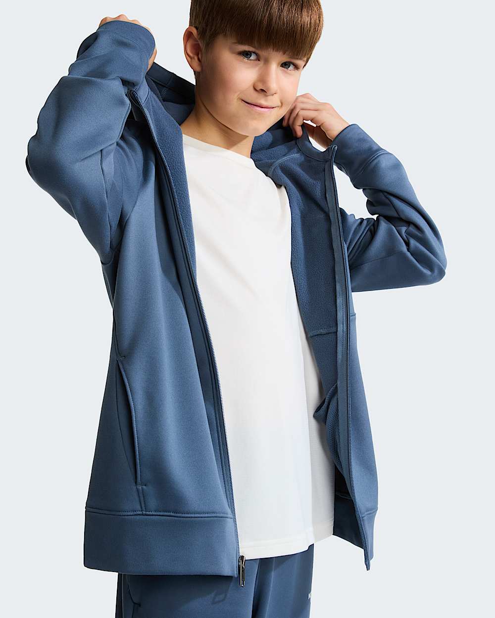 Giacca in pile con cappuccio TNF Performance da ragazzi TNF ALT7
