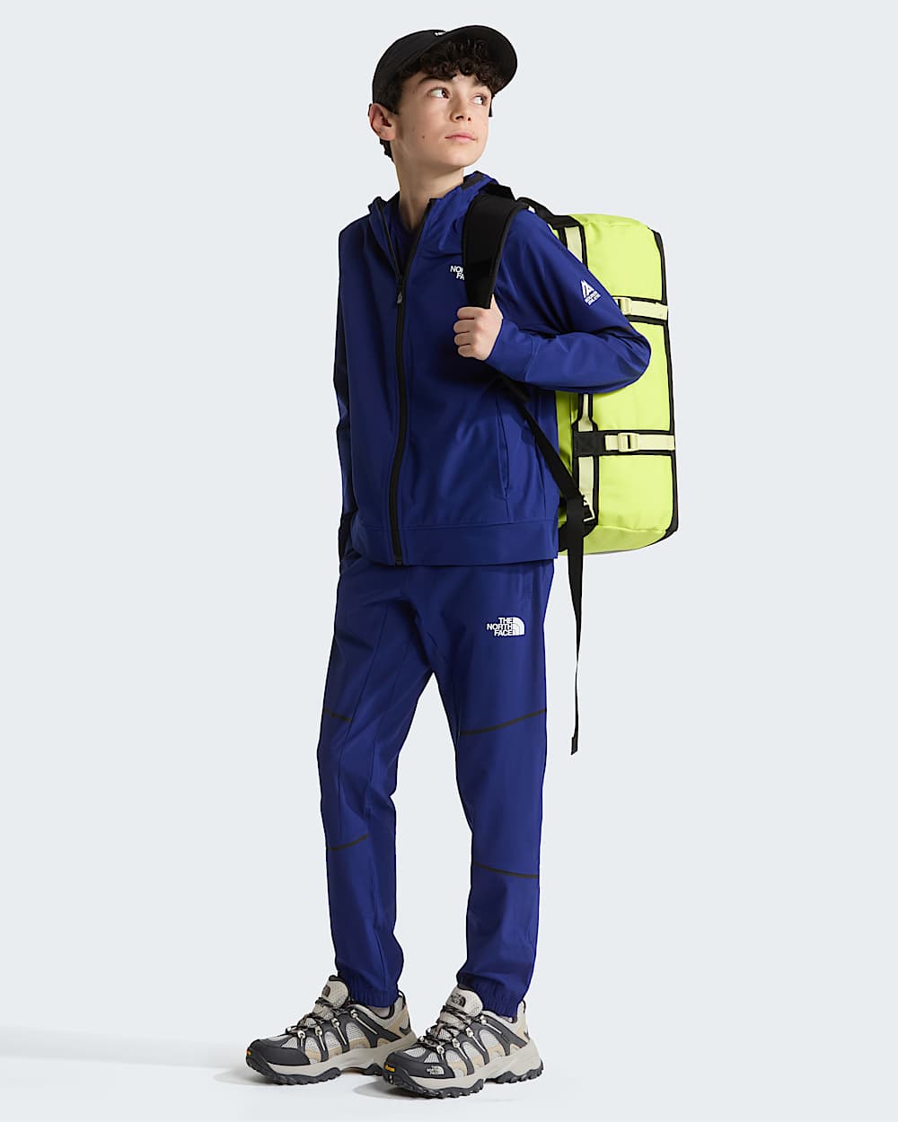 Geweven Mountain Athleticsbroek voor tieners TNF Bold Blue ALT1