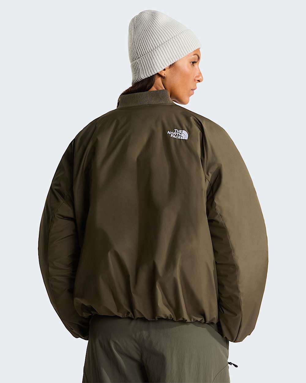Womens Choqa Bomber Jacket TNF New Taupe Green ALT3