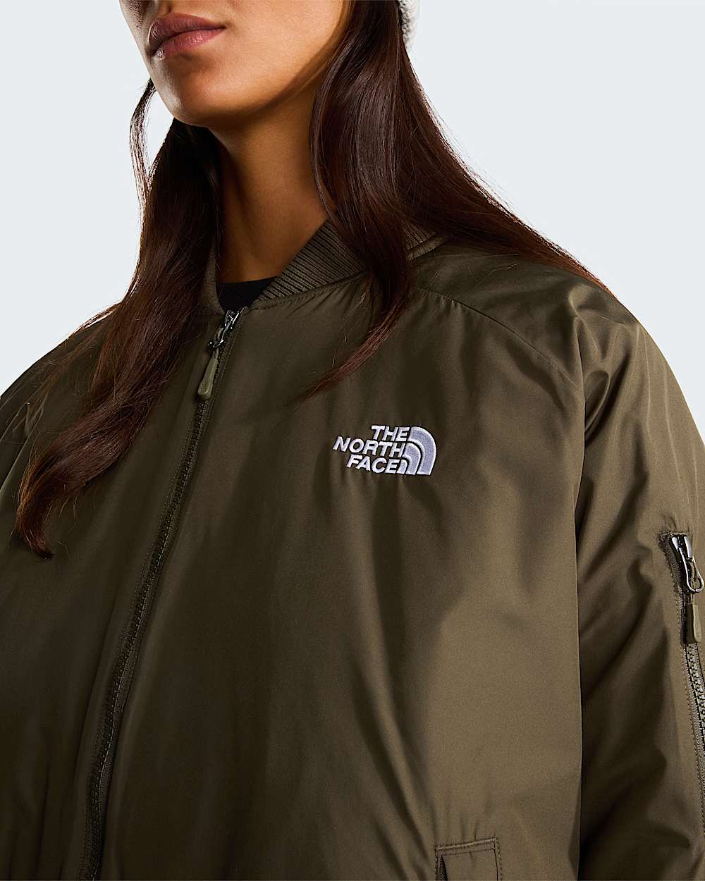Womens Choqa Bomber Jacket TNF New Taupe Green ALT6