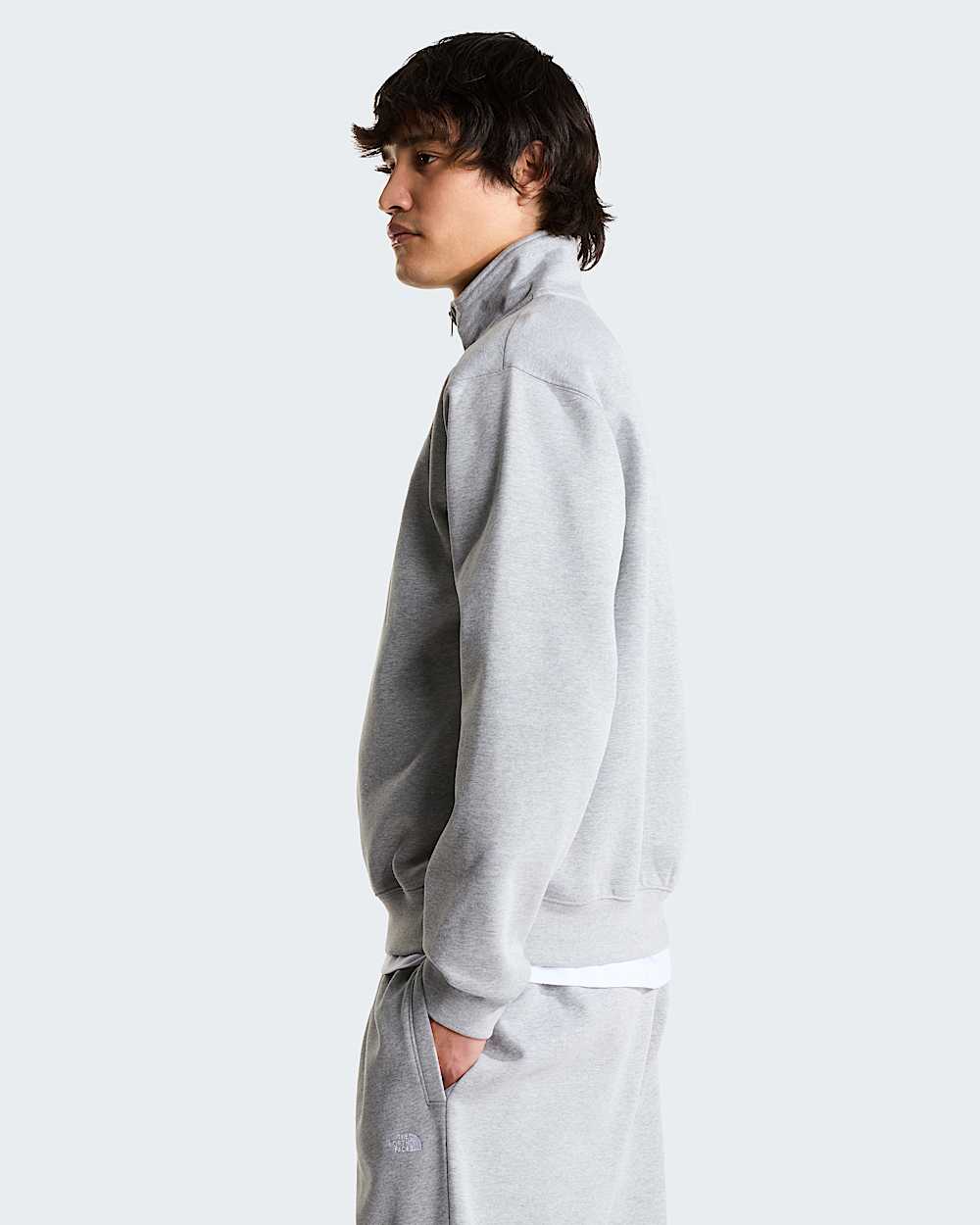 Mens Essential Simple Dome Relaxed 14 Zip Sweatshirt TNF ALT2