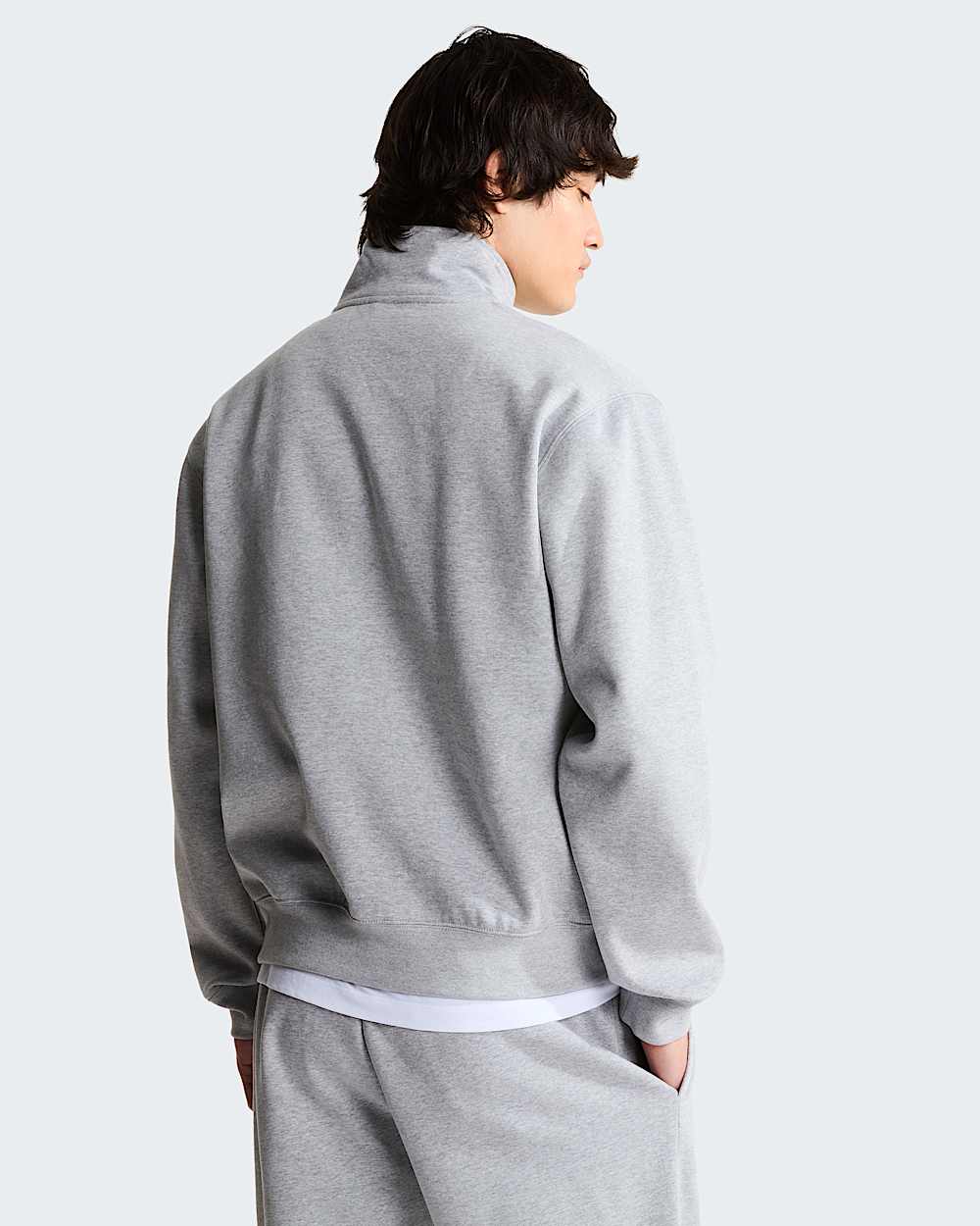 Mens Essential Simple Dome Relaxed 14 Zip Sweatshirt TNF ALT3