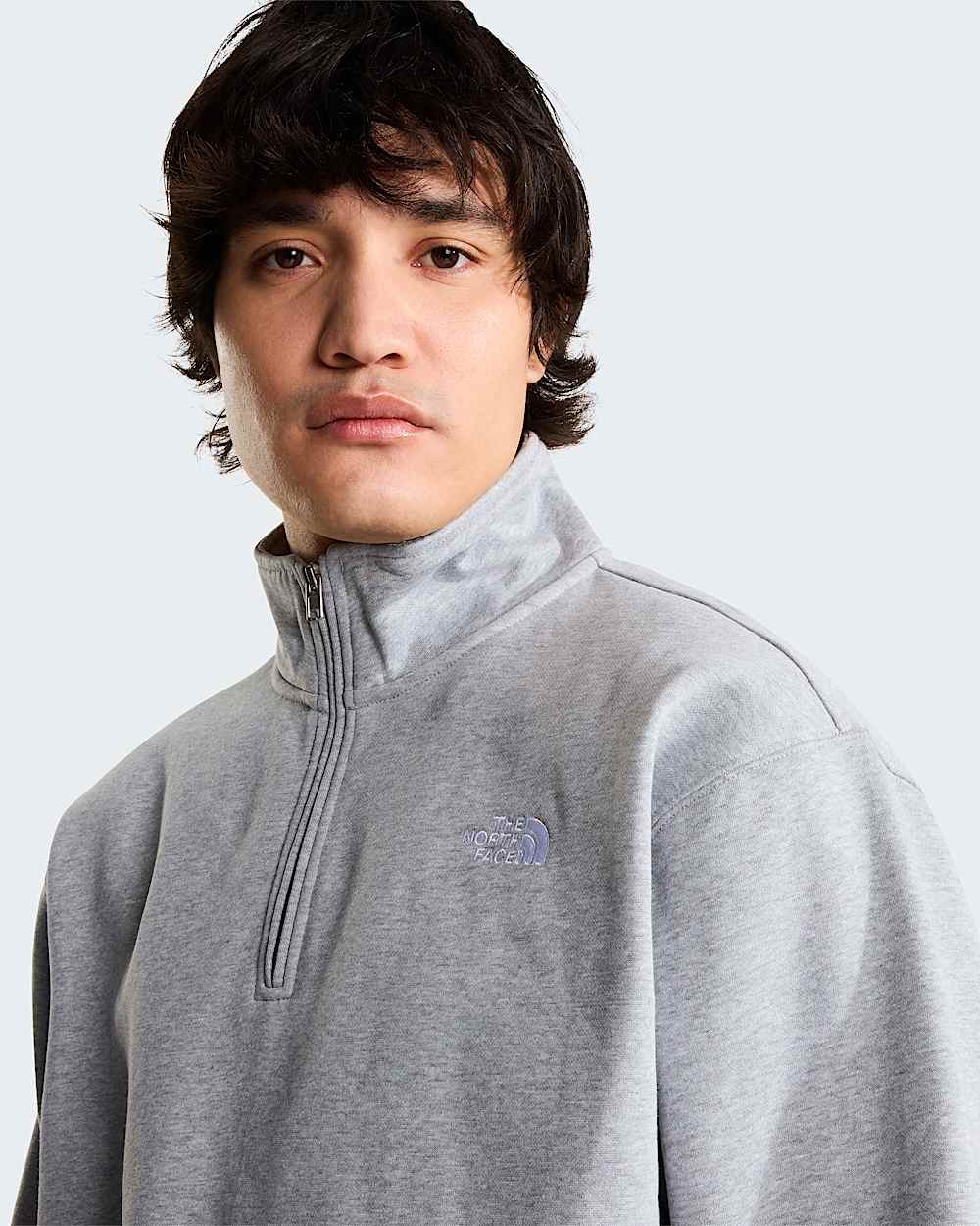 Mens Essential Simple Dome Relaxed 14 Zip Sweatshirt TNF ALT4