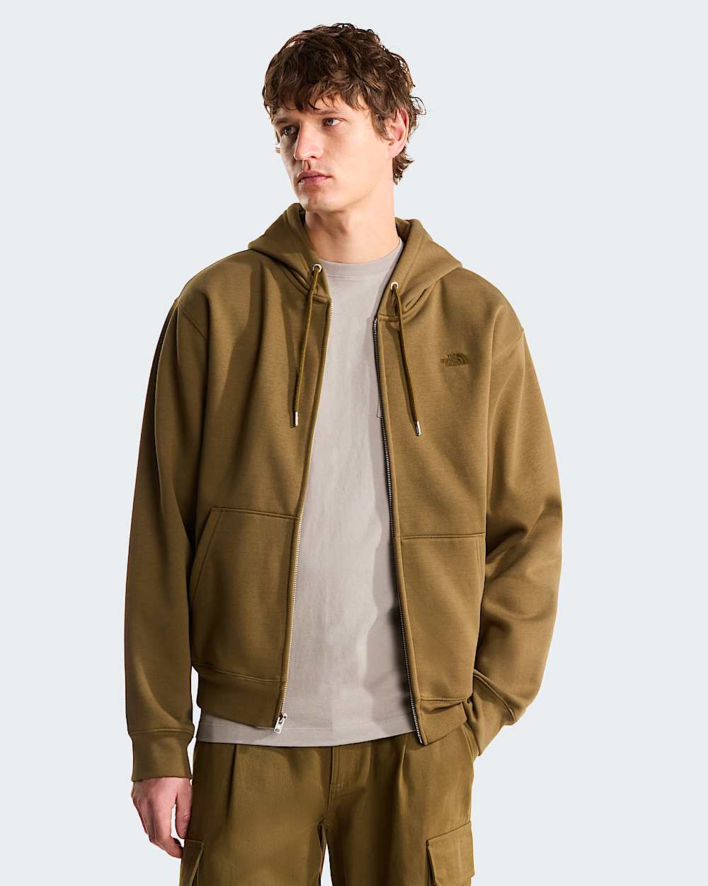 Mens TNF Essential Simple Dome Relaxed FullZip Hoodie TNF ALT4