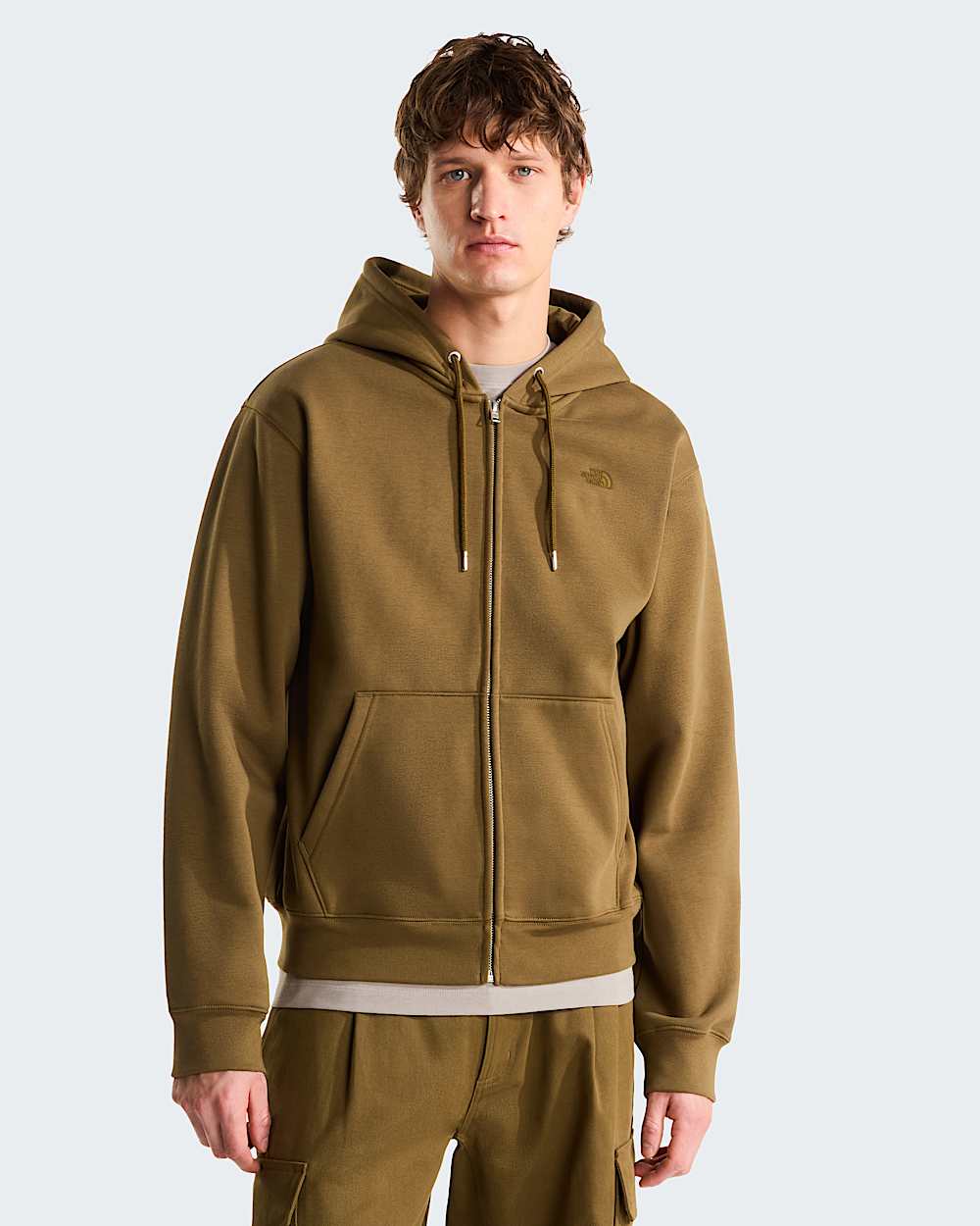 Mens TNF Essential Simple Dome Relaxed FullZip Hoodie TNF HERO