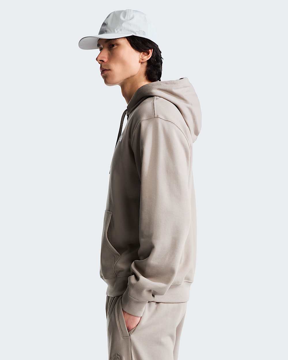 Mens TNF Essential Terry Simple Dome Relaxed Hoodie TNF ALT2