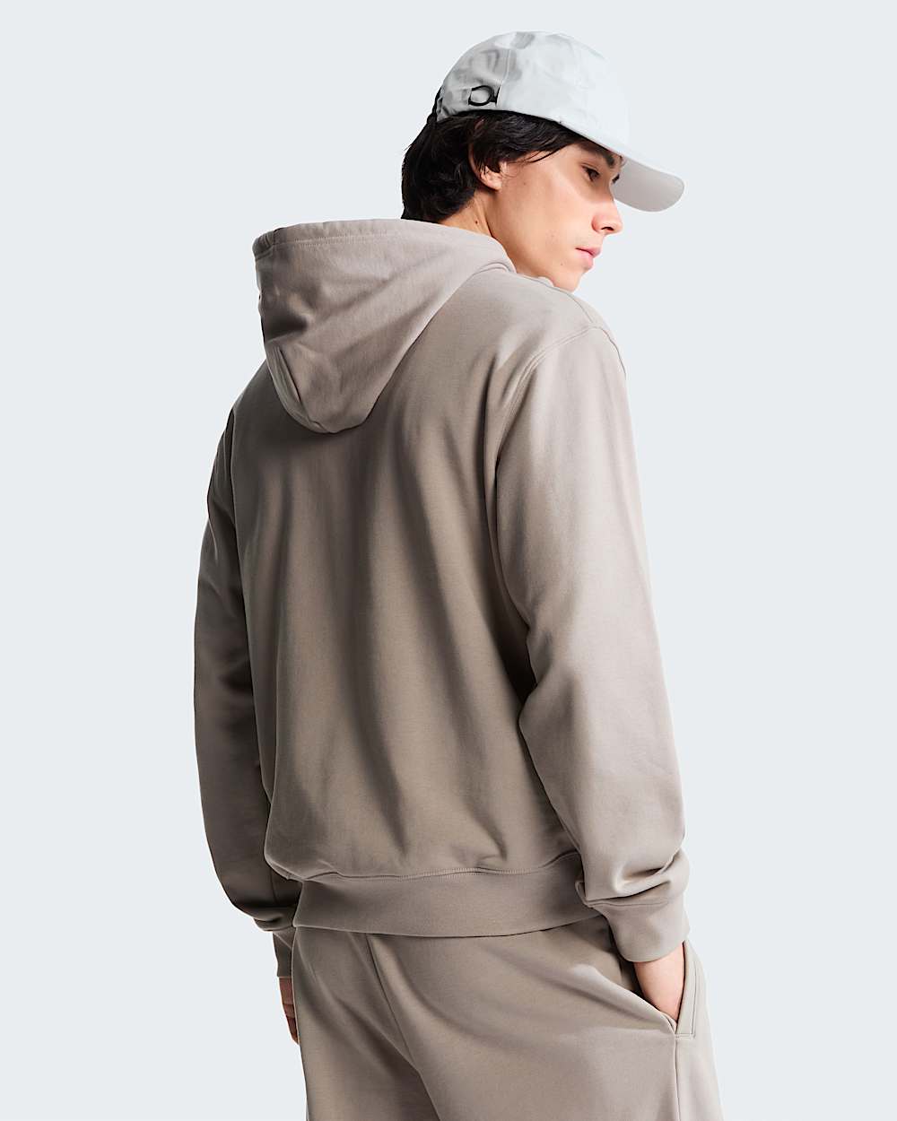 Mens TNF Essential Terry Simple Dome Relaxed Hoodie TNF ALT3