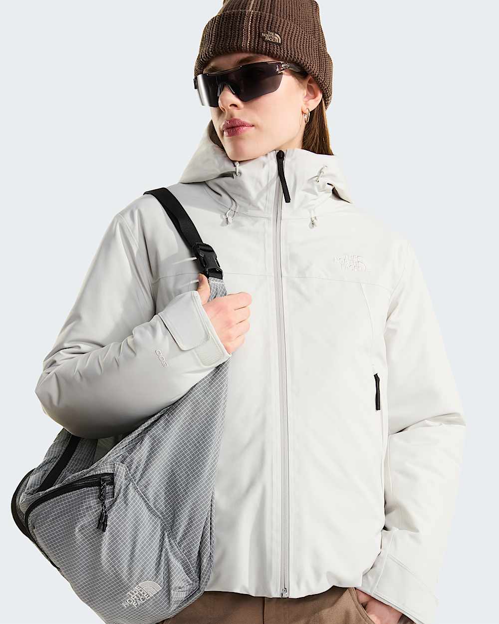 Womens TNF Range Down Hooded Jacket TNF ALT13