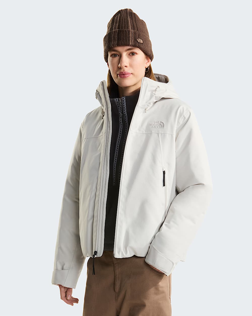Womens TNF Range Down Hooded Jacket TNF ALT4