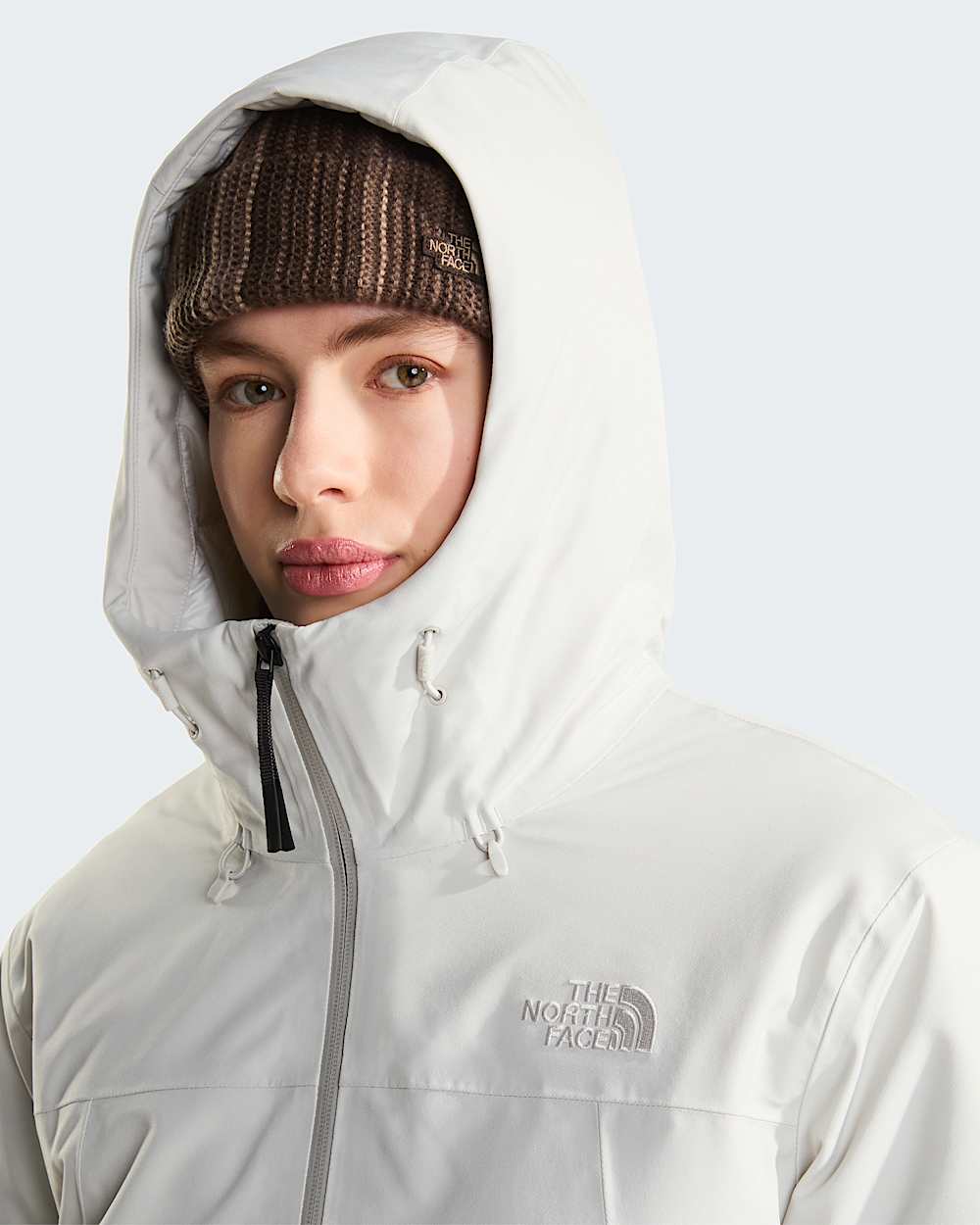 Womens TNF Range Down Hooded Jacket TNF ALT5
