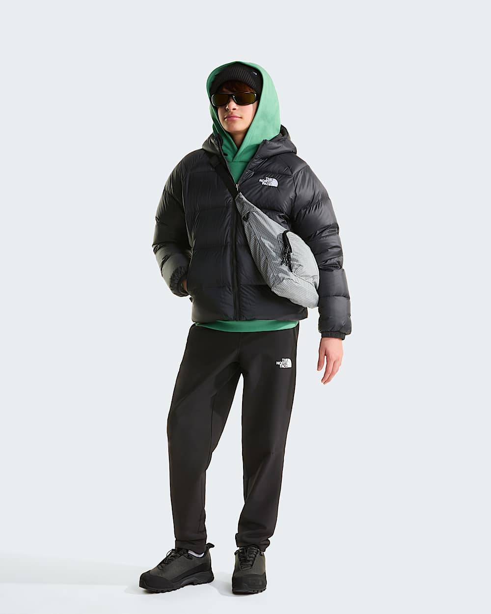 Boys Hydrenalite Down Hooded Jacket TNF ALT1