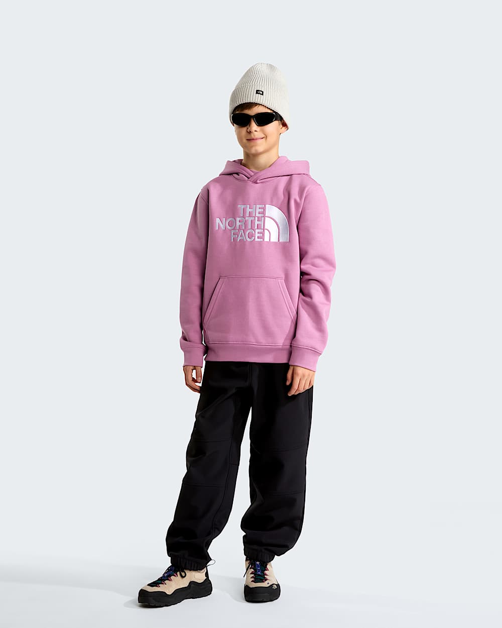 TNF Essential Drew Peak hoodie voor tieners TNF Hushed Lavender ALT13