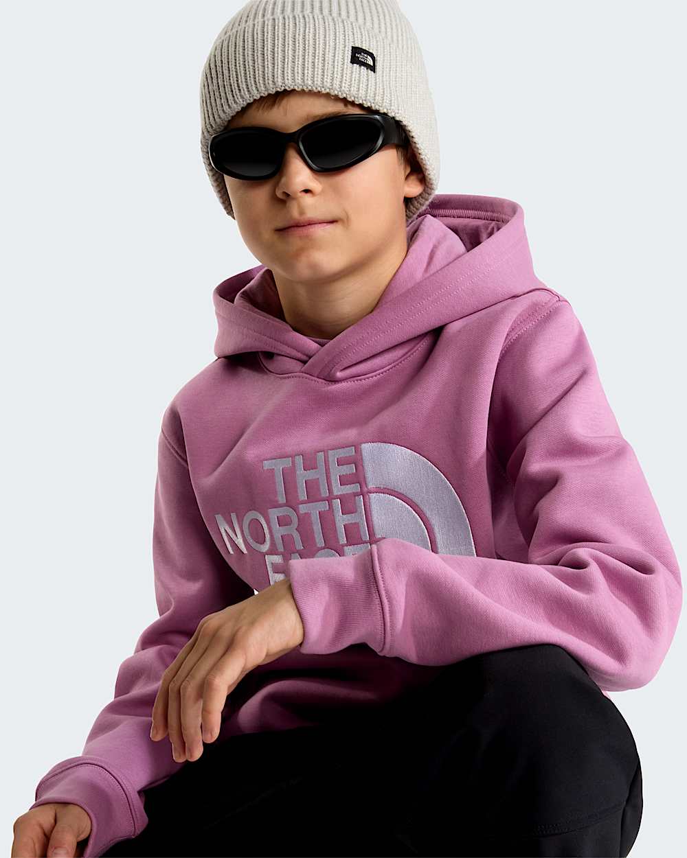 TNF Essential Drew Peak hoodie voor tieners TNF Hushed Lavender ALT18