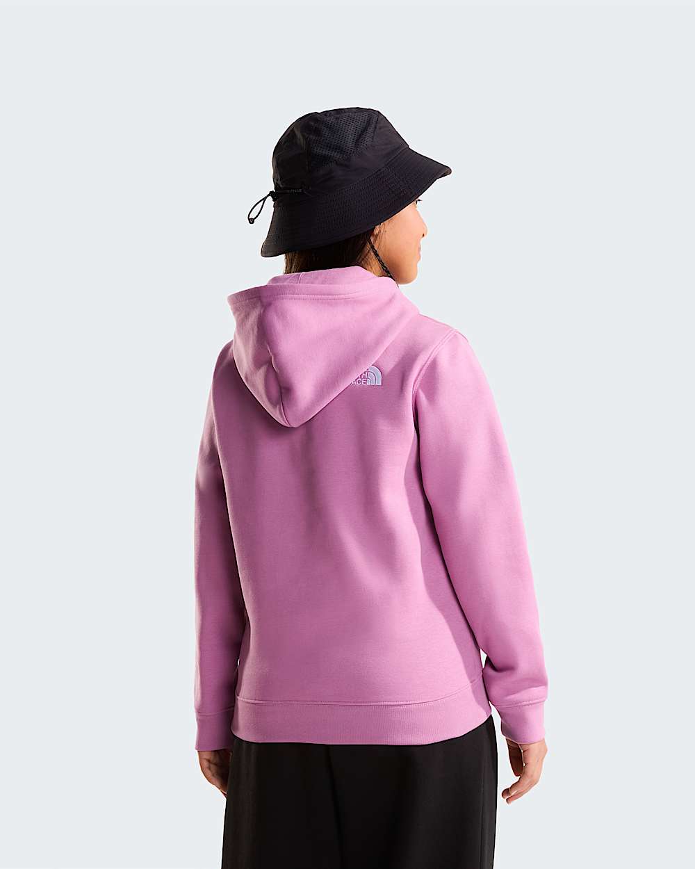 TNF Essential Drew Peak hoodie voor tieners TNF Hushed Lavender ALT3
