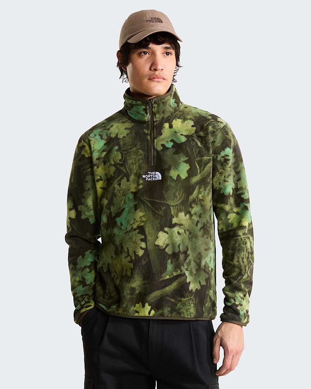Polaire Glacier Novelty  fermeture zippe 14 avec logo imprim pour homme TNF HERO