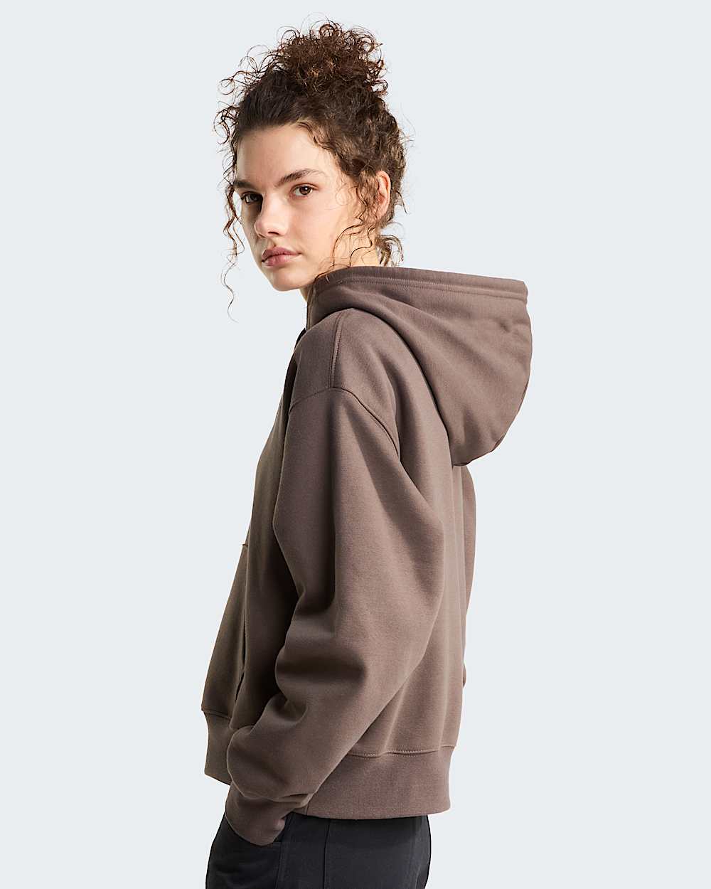 Womens TNF Essential Simple Dome Boxy Oversized Hoodie TNF ALT2