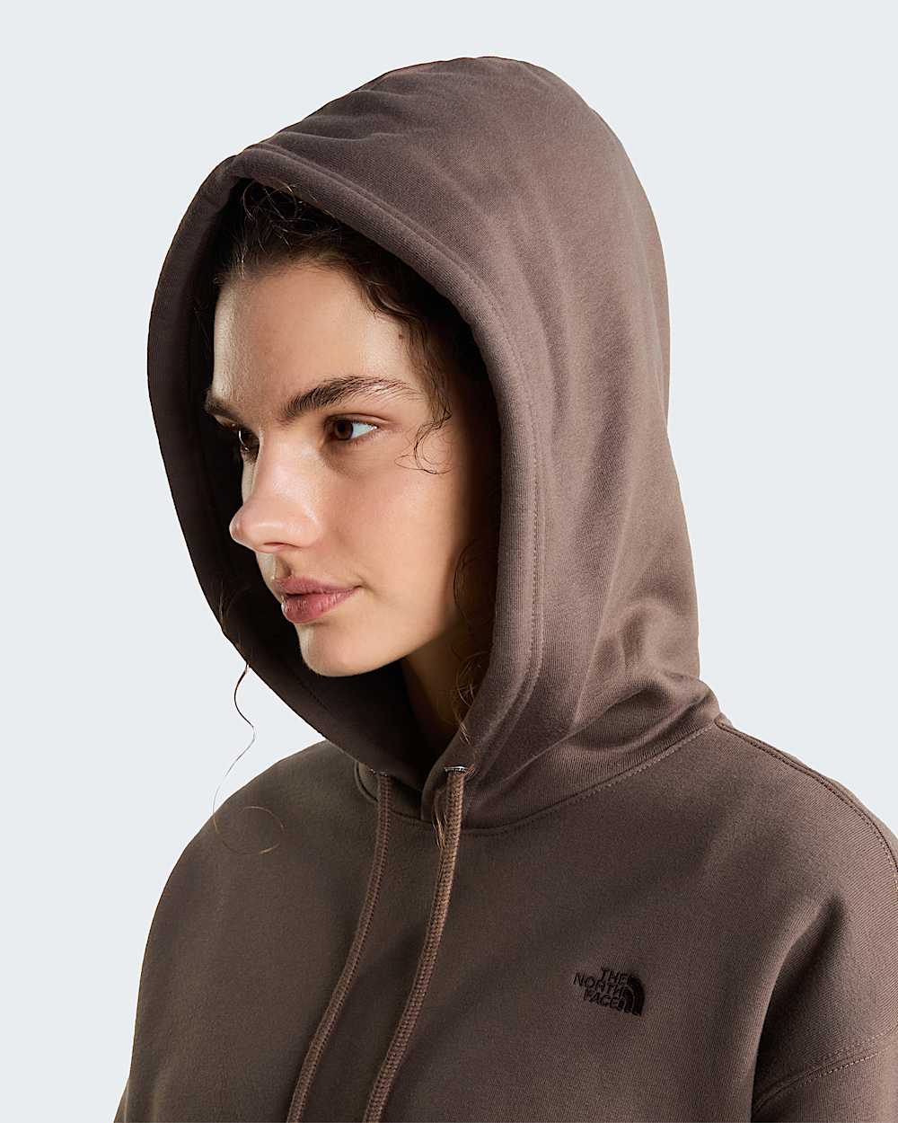 Womens TNF Essential Simple Dome Boxy Oversized Hoodie TNF ALT4