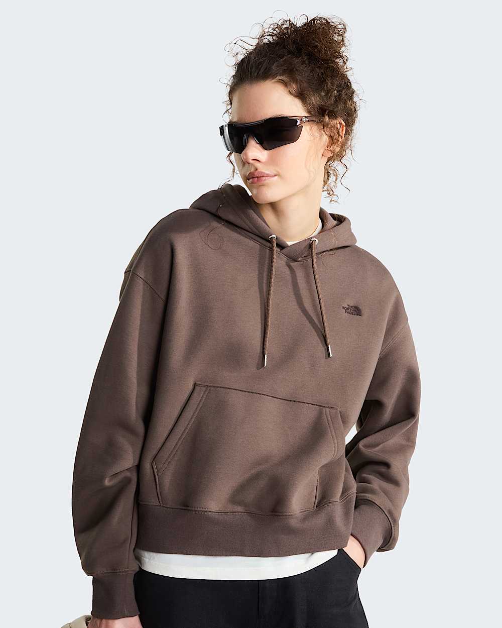 Womens TNF Essential Simple Dome Boxy Oversized Hoodie TNF ALT6
