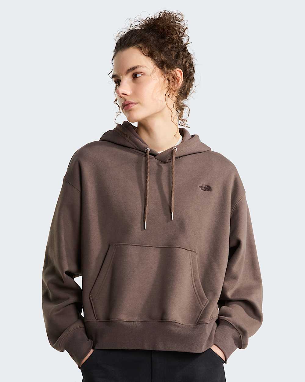 Womens TNF Essential Simple Dome Boxy Oversized Hoodie TNF HERO
