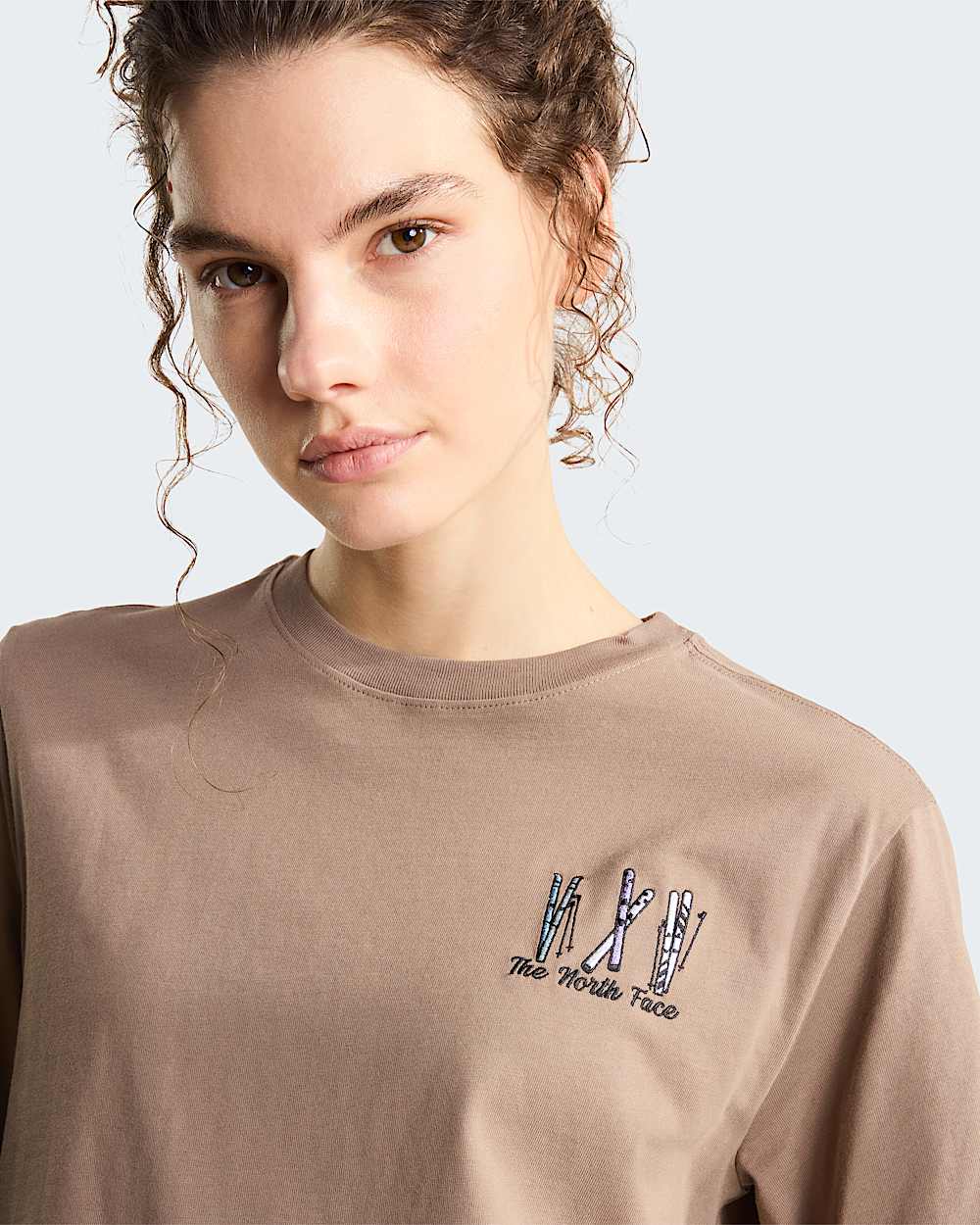 Tshirt Ski Embroidery Boxy con grafica da donna TNF ALT4