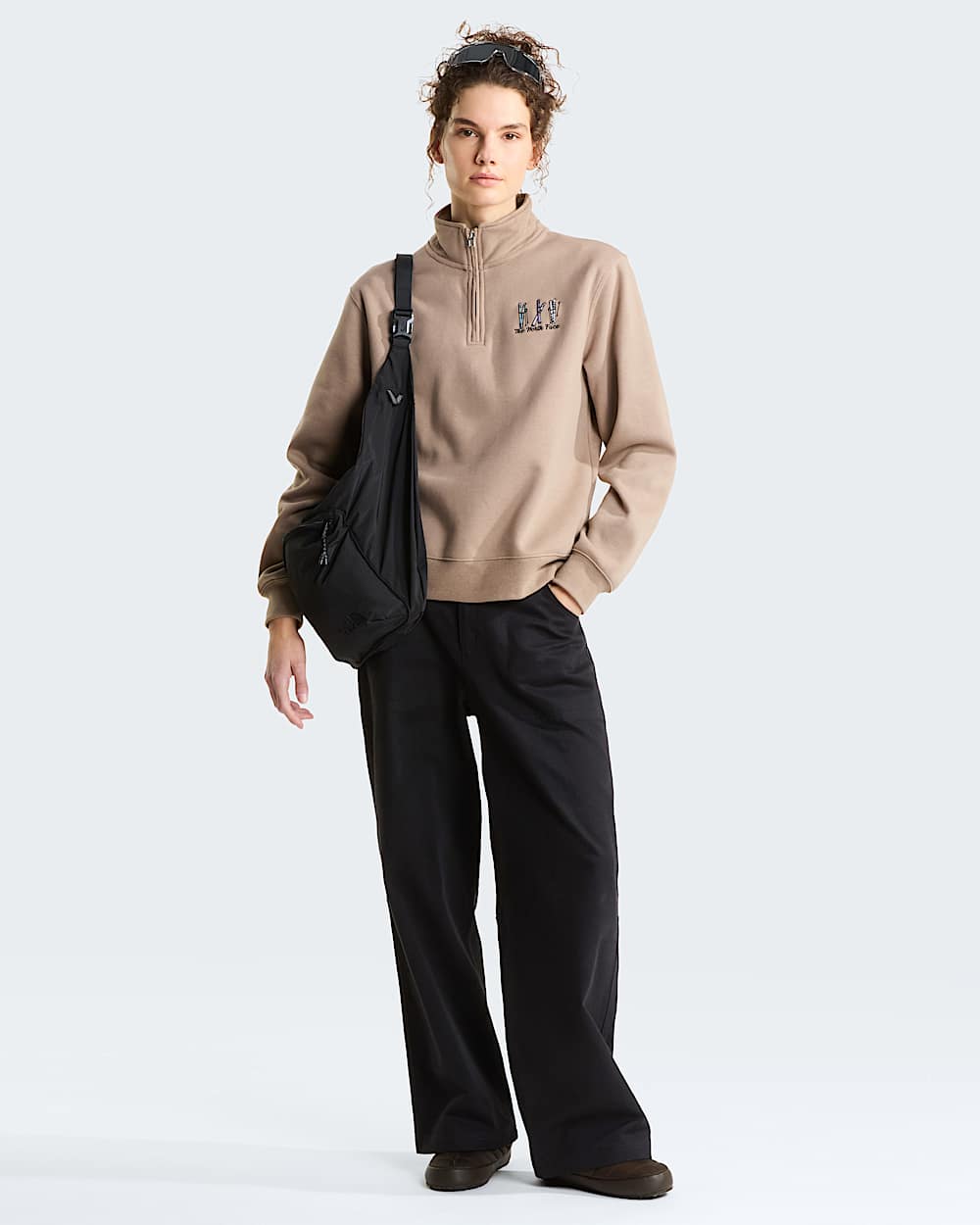 Felpa Ski Embroidery Relaxed con cerniera a 14 e grafica da donna TNF ALT1