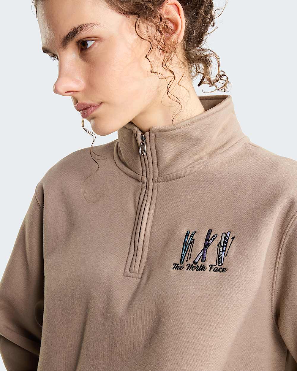 Felpa Ski Embroidery Relaxed con cerniera a 14 e grafica da donna TNF ALT4
