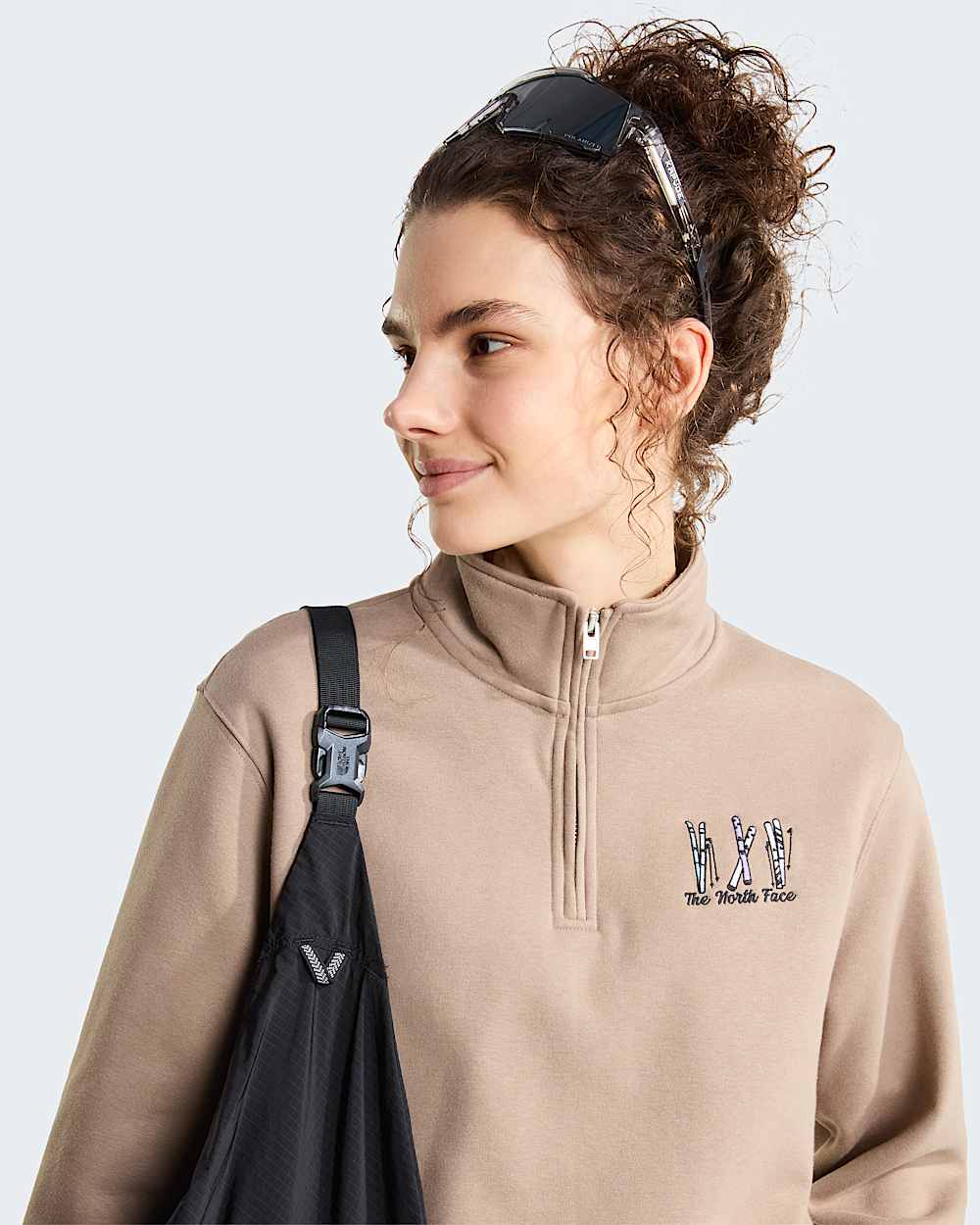 Felpa Ski Embroidery Relaxed con cerniera a 14 e grafica da donna TNF ALT5