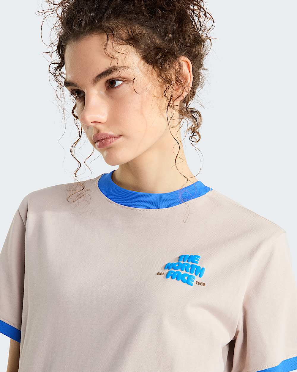 Womens Explore Fonts Relaxed Graphic TShirt TNF ALT4