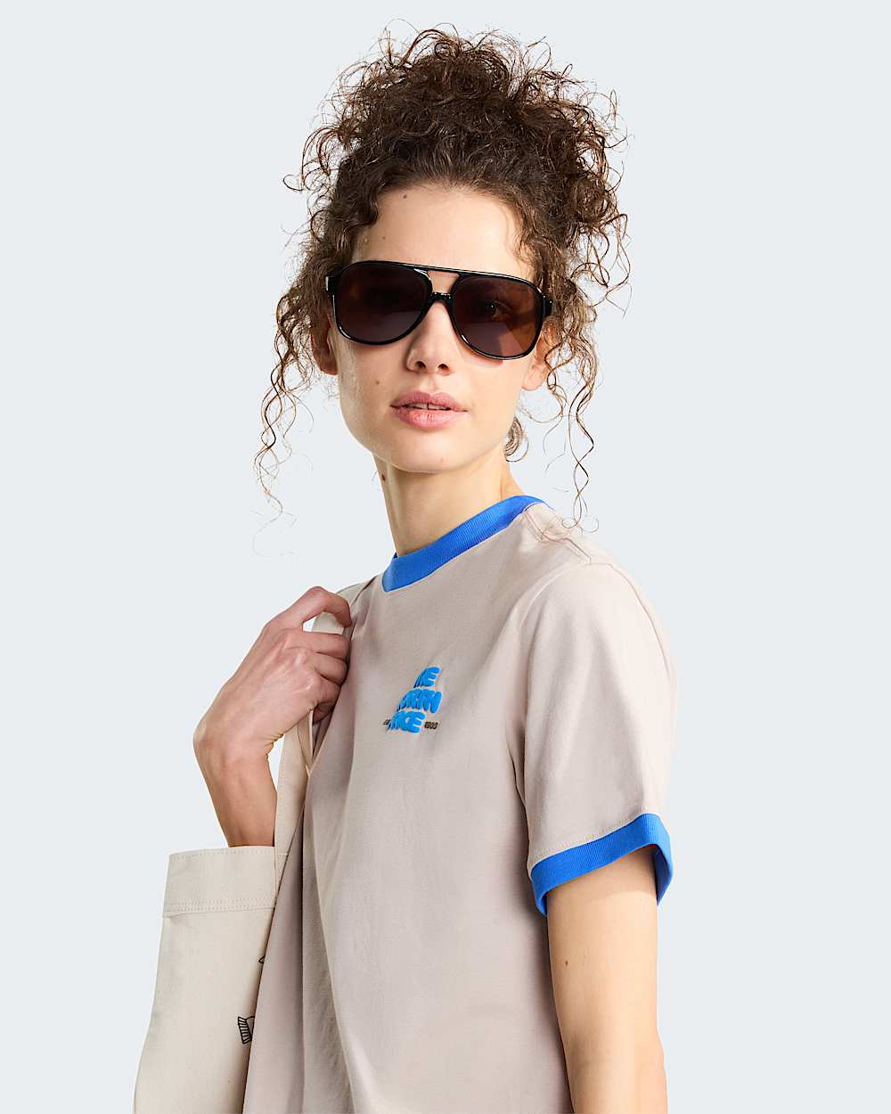 Womens Explore Fonts Relaxed Graphic TShirt TNF ALT5