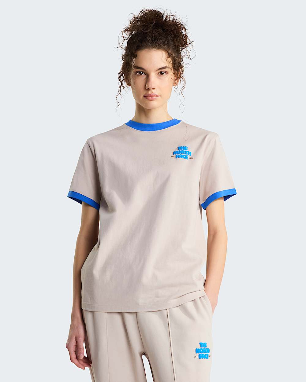 Womens Explore Fonts Relaxed Graphic TShirt TNF HERO