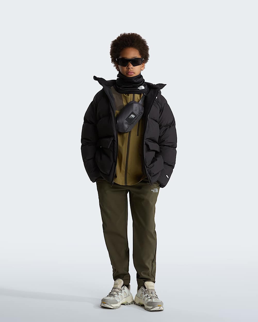 North fleecegeftterter kurzer Daunenparka fr Jugendliche TNF ALT1