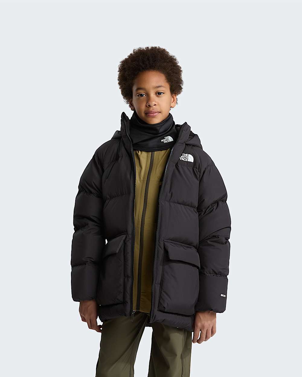 North fleecegeftterter kurzer Daunenparka fr Jugendliche TNF ALT4