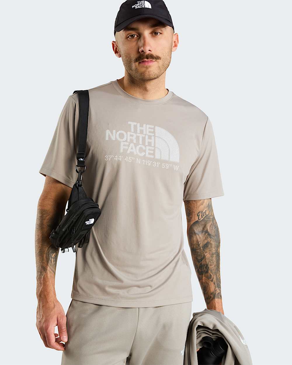 Mens 247 Logo Graphic TShirt TNF Stone Slab ALT6