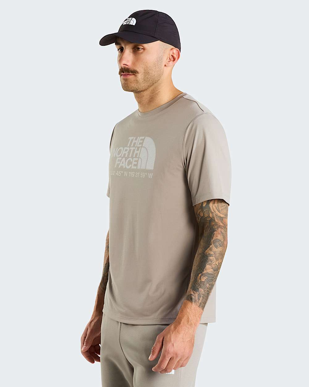 Mens 247 Logo Graphic TShirt TNF Stone Slab HERO