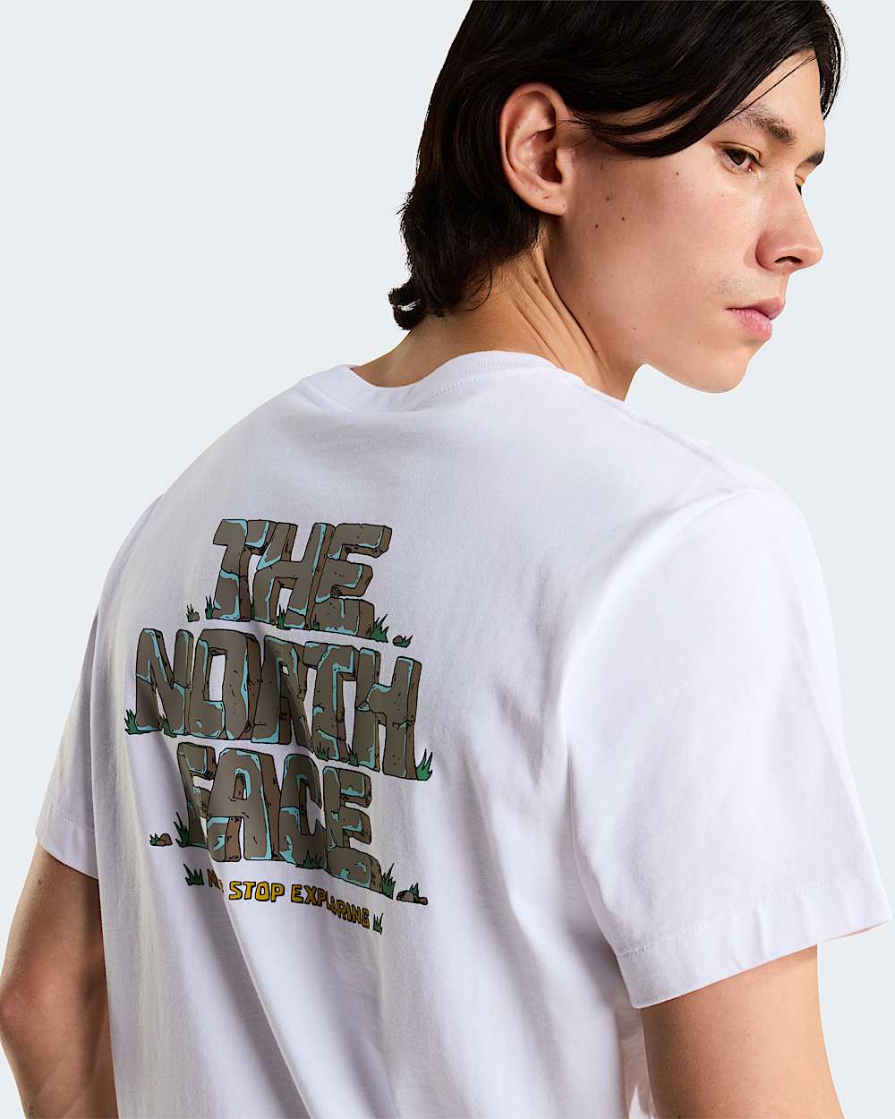 Stone Logo Relaxed Graphic TShirt Uniseks TNF ALT7