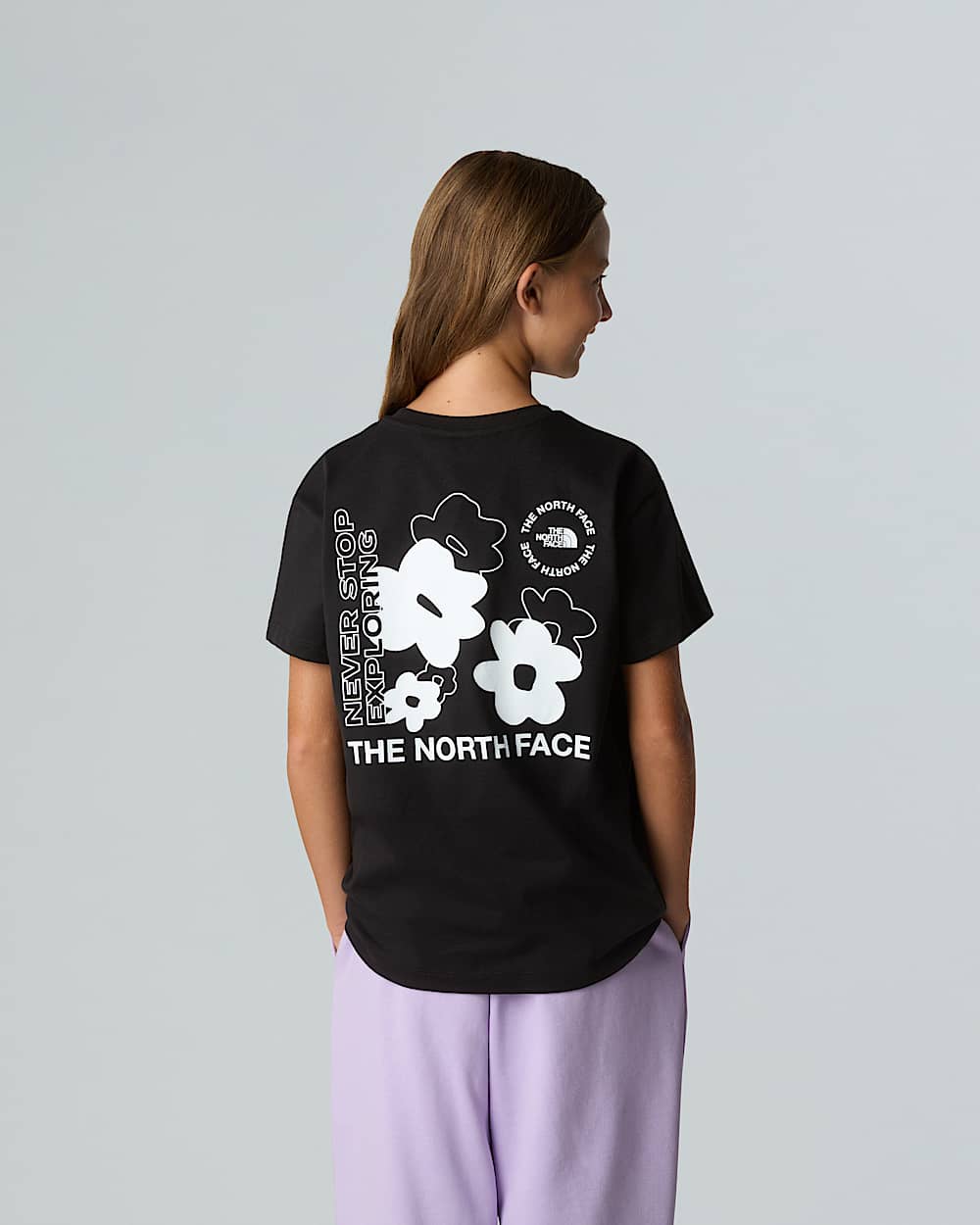 Relaxed Flower GraphicTshirt voor meisjes TNF ALT4