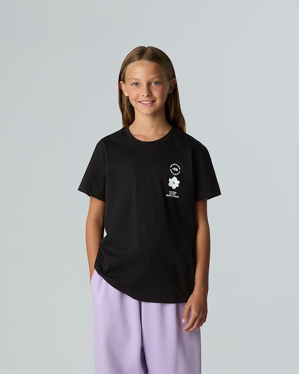 Relaxed Flower GraphicTshirt voor meisjes TNF ALT5