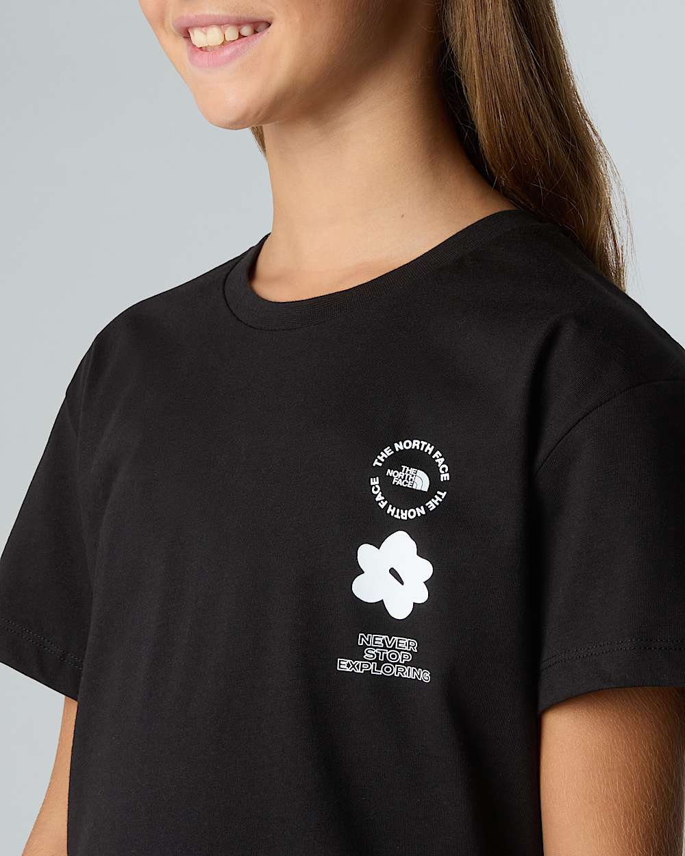 Relaxed Flower GraphicTshirt voor meisjes TNF ALT8