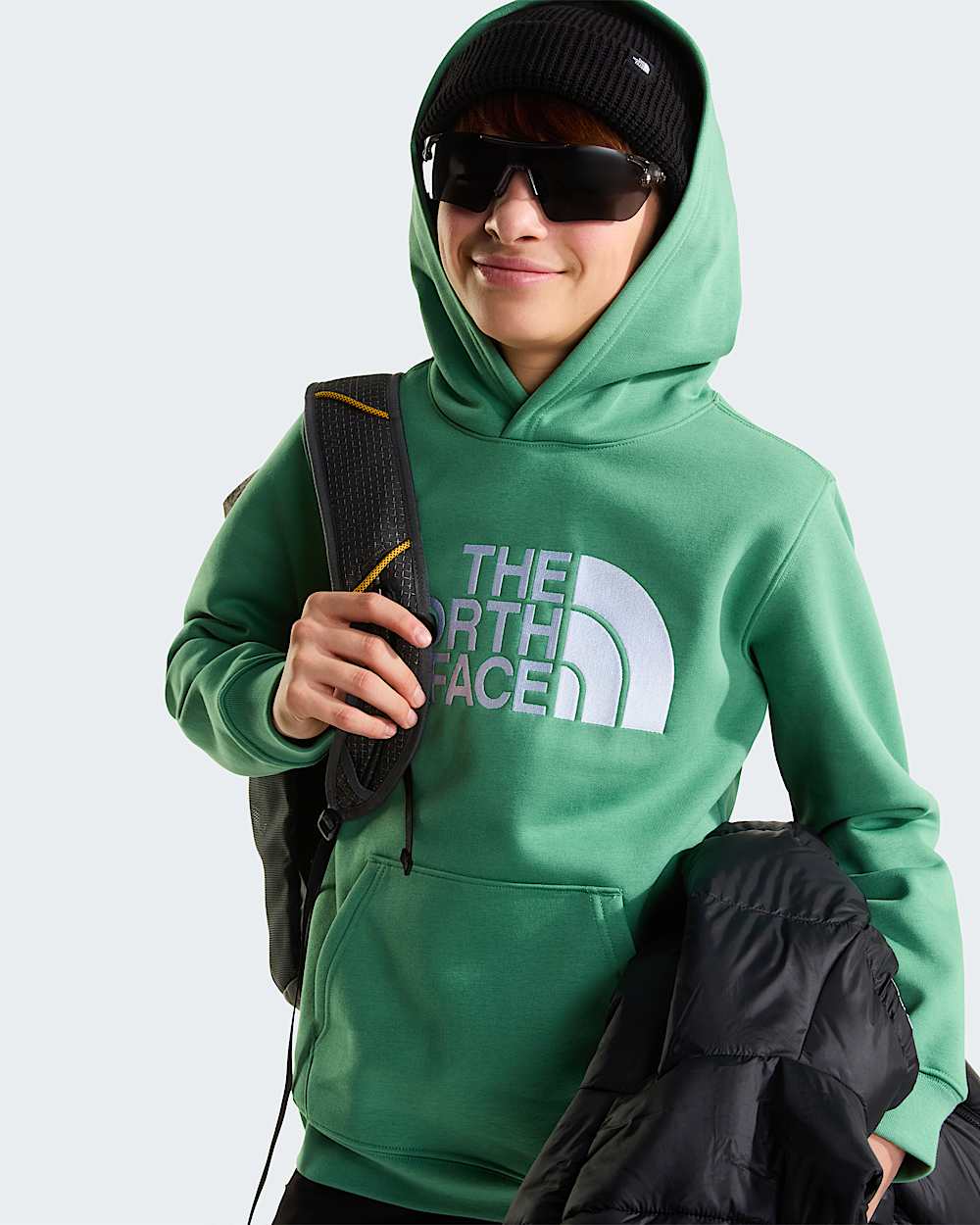 TNF Essential Drew Peak hoodie voor tieners TNF Dimmed Algae ALT6