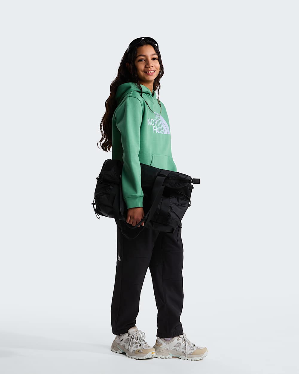TNF Essential Drew Peak hoodie voor tieners TNF Dimmed Algae ALT13