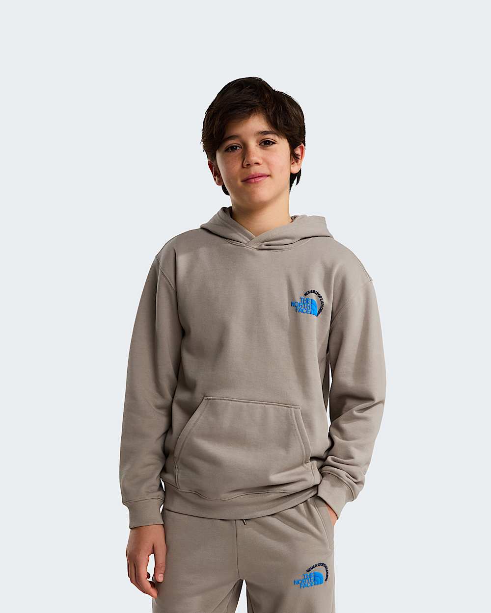 Explore Fonts Relaxed Graphic Hoodie fr Teenager TNF ALT1