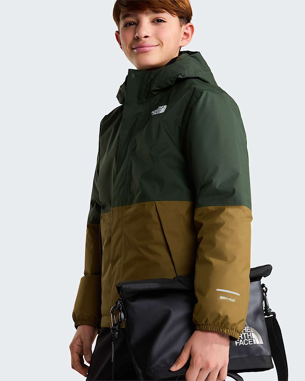 Warme Antoraregenjas voor jongens TNF Bottle GreenCaraway Seed ALT8