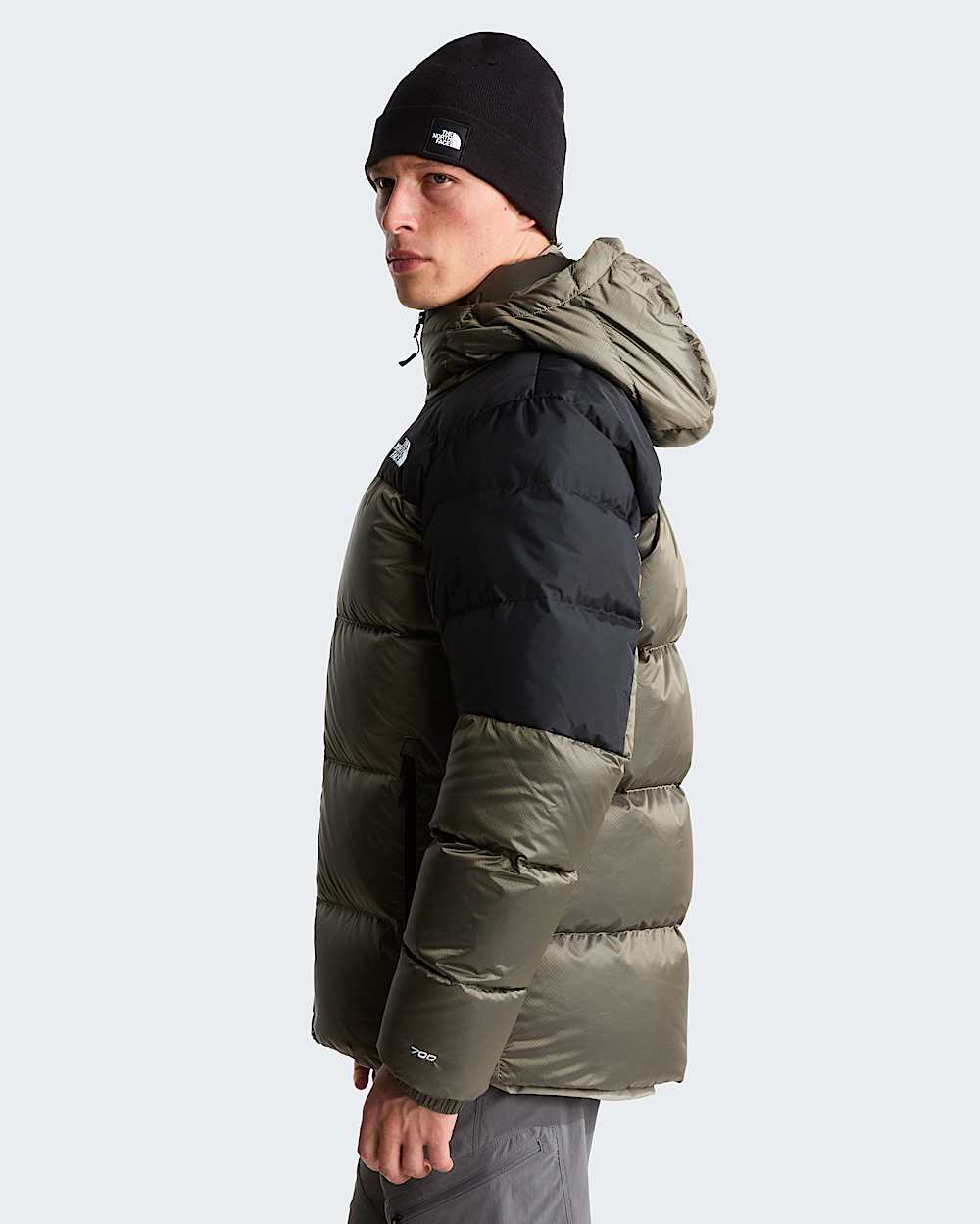 Mens Diablo Down 20 Hooded Jacket TNF Stone Slab Black HeatherTNF Black alt2