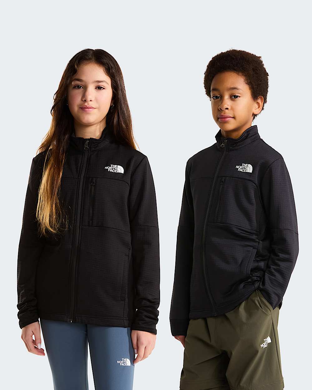 Hiketussenlaagjas met volledige rits voor tieners TNF HERO