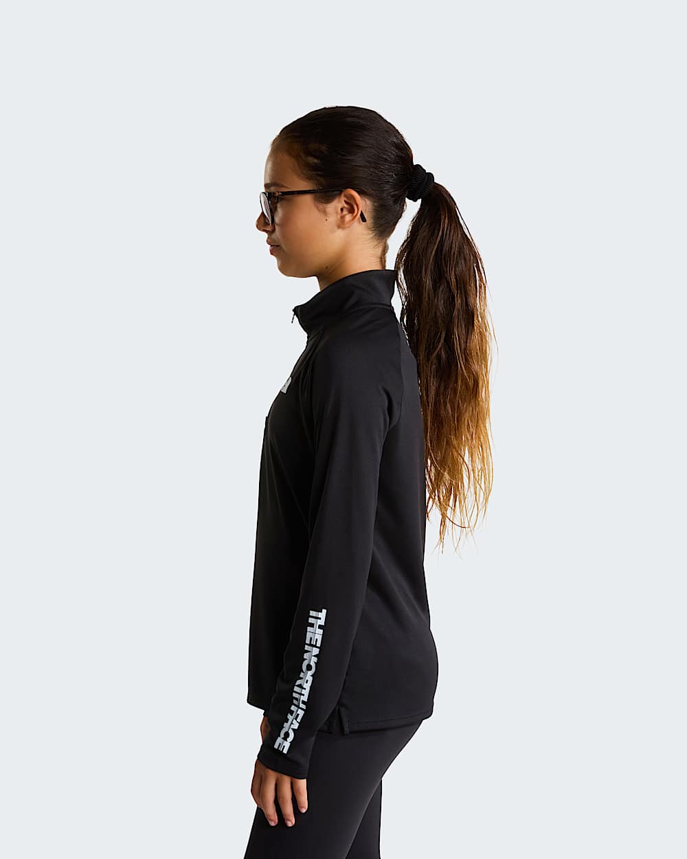 Triko s dlouhm rukvem a 14 zipem s potiskem Flex pro holky TNF ALT2