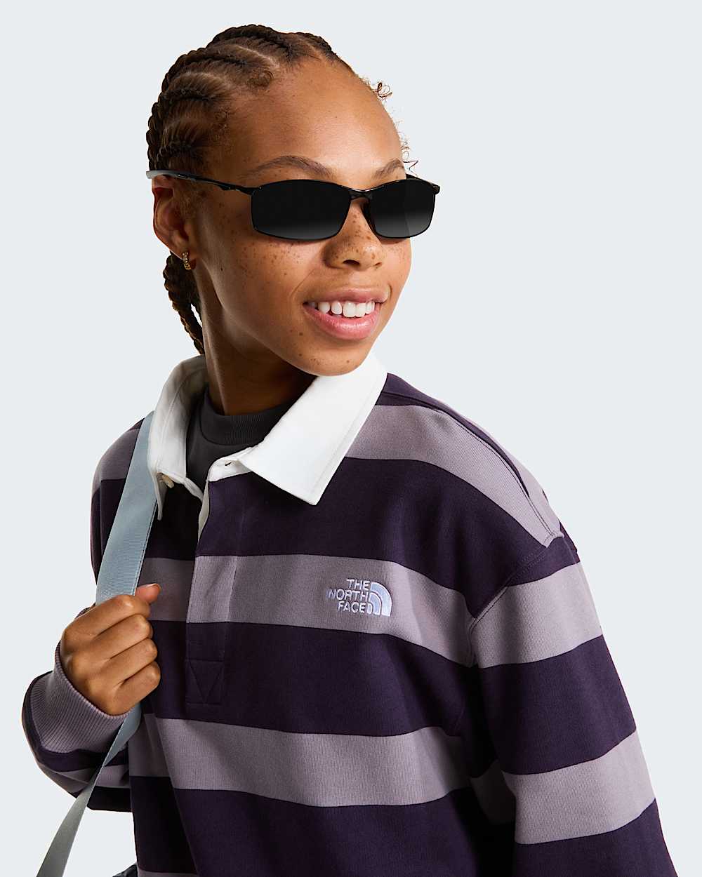 Sudadera tipo polo de rugby unisex TNF alt9