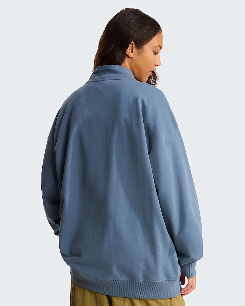 Essential leicht  relaxt geschnittenes Sweatshirt mit 14langem RV in Unisex TNF alt13