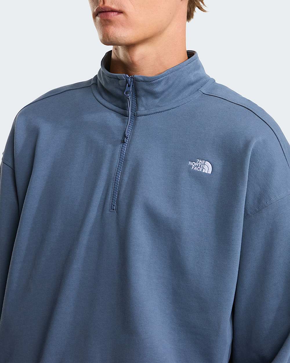 Essential leicht  relaxt geschnittenes Sweatshirt mit 14langem RV in Unisex TNF alt8