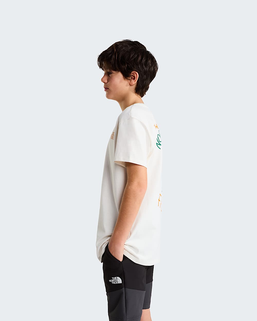 Teens Flower Scribble Relaxed TShirt TNF alt6