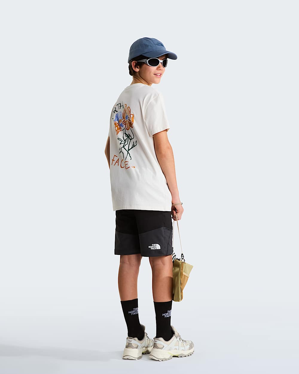 Teens Flower Scribble Relaxed TShirt TNF alt5